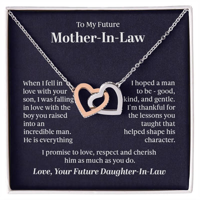 Interlocking Hearts Necklace - For Future Mother-in-Law